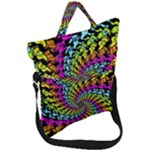 3d Grateful Dead 90 s Neon Dancing Bears Fold Over Handle Tote Bag