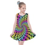 3d Grateful Dead 90 s Neon Dancing Bears Kids  Summer Dress