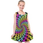 3d Grateful Dead 90 s Neon Dancing Bears Kids  Cross Back Dress