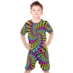 3d Grateful Dead 90 s Neon Dancing Bears Kids  T-Shirt and Shorts Set