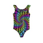 3d Grateful Dead 90 s Neon Dancing Bears Kids  Frill Swimsuit