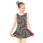 3d Grateful Dead 90 s Neon Dancing Bears Kids  Skater Dress Swimsuit