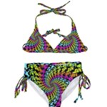 3d Grateful Dead 90 s Neon Dancing Bears Kids  Classic Bikini Set