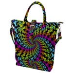 3d Grateful Dead 90 s Neon Dancing Bears Buckle Top Tote Bag