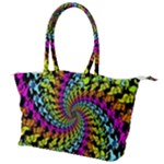 3d Grateful Dead 90 s Neon Dancing Bears Canvas Shoulder Bag