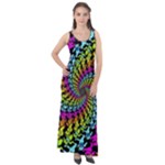 3d Grateful Dead 90 s Neon Dancing Bears Sleeveless Velour Maxi Dress