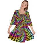 3d Grateful Dead 90 s Neon Dancing Bears Velour Kimono Dress