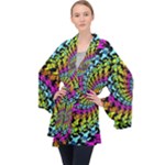 3d Grateful Dead 90 s Neon Dancing Bears Long Sleeve Velvet Kimono 