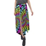 3d Grateful Dead 90 s Neon Dancing Bears Velour Split Maxi Skirt