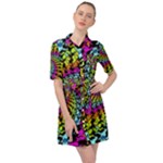 3d Grateful Dead 90 s Neon Dancing Bears Belted Shirt Dress