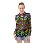 3d Grateful Dead 90 s Neon Dancing Bears Long Sleeve Chiffon Shirt