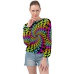 3d Grateful Dead 90 s Neon Dancing Bears Banded Bottom Chiffon Top