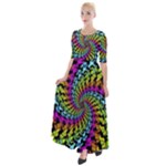 3d Grateful Dead 90 s Neon Dancing Bears Half Sleeves Maxi Dress