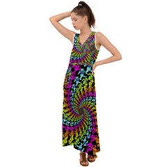 V-Neck Chiffon Maxi Dress 