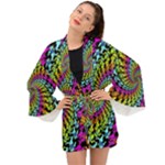 3d Grateful Dead 90 s Neon Dancing Bears Long Sleeve Kimono