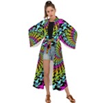 3d Grateful Dead 90 s Neon Dancing Bears Maxi Kimono