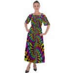 3d Grateful Dead 90 s Neon Dancing Bears Shoulder Straps Boho Maxi Dress 