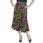 3d Grateful Dead 90 s Neon Dancing Bears Midi Mermaid Skirt