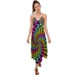 3d Grateful Dead 90 s Neon Dancing Bears Halter Tie Back Dress 