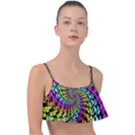 3d Grateful Dead 90 s Neon Dancing Bears Frill Bikini Top