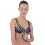 3d Grateful Dead 90 s Neon Dancing Bears Front Tie Bikini Top