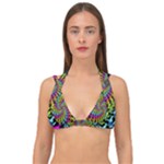 3d Grateful Dead 90 s Neon Dancing Bears Double Strap Halter Bikini Top