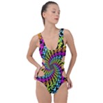 3d Grateful Dead 90 s Neon Dancing Bears Side Cut Out Swimsuit