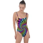 3d Grateful Dead 90 s Neon Dancing Bears Tie Strap One Piece Swimsuit