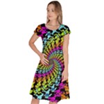 3d Grateful Dead 90 s Neon Dancing Bears Classic Short Sleeve Dress