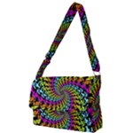 3d Grateful Dead 90 s Neon Dancing Bears Full Print Messenger Bag (L)