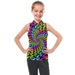 3d Grateful Dead 90 s Neon Dancing Bears Kids  Sleeveless Polo T-Shirt