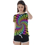 3d Grateful Dead 90 s Neon Dancing Bears Short Sleeve Open Back T-Shirt