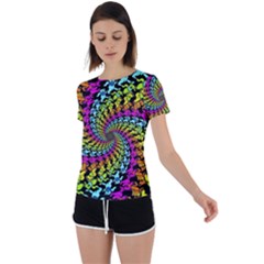 Back Circle Cutout Sports T-Shirt 