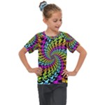 3d Grateful Dead 90 s Neon Dancing Bears Kids  Mesh Piece T-Shirt