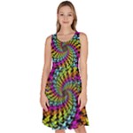 3d Grateful Dead 90 s Neon Dancing Bears Knee Length Skater Dress With Pockets