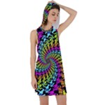 3d Grateful Dead 90 s Neon Dancing Bears Racer Back Hoodie Dress