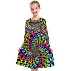 3d Grateful Dead 90 s Neon Dancing Bears Kids  Midi Sailor Dress from ArtsNow.com