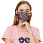 3d Grateful Dead 90 s Neon Dancing Bears Fitted Cloth Face Mask (Adult)