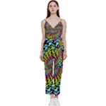 3d Grateful Dead 90 s Neon Dancing Bears V-Neck Camisole Jumpsuit