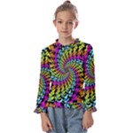 3d Grateful Dead 90 s Neon Dancing Bears Kids  Frill Detail T-Shirt