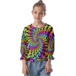 3d Grateful Dead 90 s Neon Dancing Bears Kids  Cuff Sleeve Top