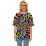 3d Grateful Dead 90 s Neon Dancing Bears Oversized Basic T-Shirt