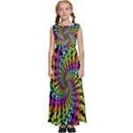 3d Grateful Dead 90 s Neon Dancing Bears Kids  Satin Sleeveless Maxi Dress