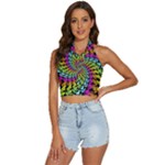 3d Grateful Dead 90 s Neon Dancing Bears Backless Halter Cami Shirt