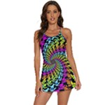 3d Grateful Dead 90 s Neon Dancing Bears 2-in-1 Flare Activity Dress