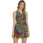 3d Grateful Dead 90 s Neon Dancing Bears Sleeveless High Waist Mini Dress