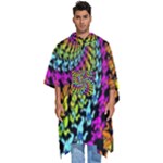 3d Grateful Dead 90 s Neon Dancing Bears Men s Hooded Rain Ponchos