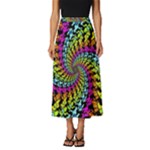 3d Grateful Dead 90 s Neon Dancing Bears Classic Midi Chiffon Skirt