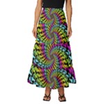 3d Grateful Dead 90 s Neon Dancing Bears Tiered Ruffle Maxi Skirt