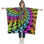 3d Grateful Dead 90 s Neon Dancing Bears Women s Hooded Rain Ponchos